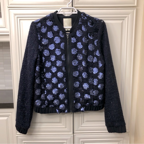 elevenses Jackets & Blazers - Anthropologie Elevenses women’s sparkly bomber jacket